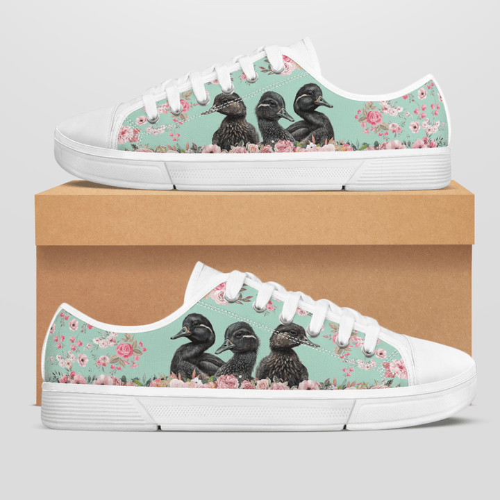 DUCK FLOWER STYLE LOW TOP SHOES