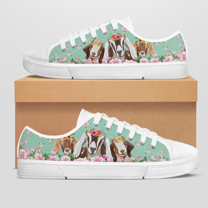 GOAT FLOWER STYLE LOW TOP SHOES