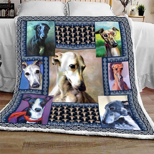 Greyhound Sherpa Blanket