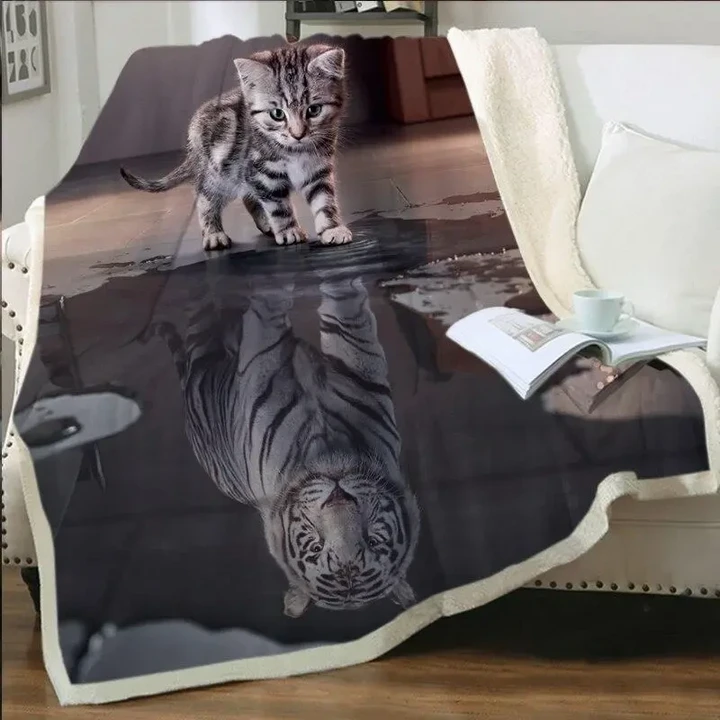 Tiger Sherpa Blanket
