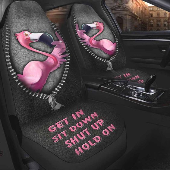 Flamingo car seat cover