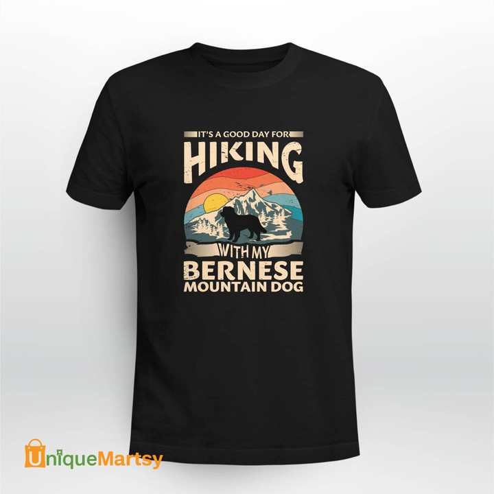  Bernese Mountain Dog Hiking design suitable for t-shirts, mugs, posters, sticker