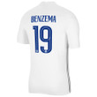 France National Team 2022 Qatar World Cup Karim Benzema #19 White Away Men Jersey