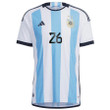 Argentina National Team 2022-23 Qatar World Cup Nahuel Molina #26 White Home Men Jersey - New