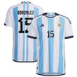 Argentina National Team 2022-23 Qatar World Cup Nicolas Gonzalez #15 White Home Men Jersey - New