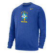 Brazil National Team Fleece Pullover Sweatshirt - Royal