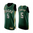 Jevon Carter #5 Green Milwaukee Bucks 2022 NBA Playoffs Jersey Diamond Edition