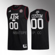 Custom #00 Texas AM Aggies Black Jersey 2022-23 College Basketball