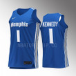 Memphis Tigers Keonte Kennedy #1 Jersey College Basketball Royal Uniform