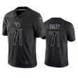 Dennis Daley 71 Tennessee Titans Black Reflective Limited Jersey - Men