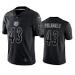 Troy Polamalu 43 Pittsburgh Steelers Black Reflective Limited Jersey - Men