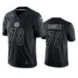 James Daniels 78 Pittsburgh Steelers Black Reflective Limited Jersey - Men