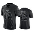 Tom Brady 12 Tampa Bay Buccaneers Black Reflective Limited Jersey - Men