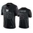 Lawrence Taylor 56 New York Giants Black Reflective Limited Jersey - Men