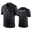 L.J. Collier 91 Seattle Seahawks Black Reflective Limited Jersey - Men