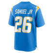 Asante Samuel Jr. 26 Los Angeles Chargers Game Player Jersey - Powder Blue