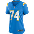 Storm Norton 74 Los Angeles Chargers Women's Game Jersey - Powder Blue