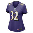 Marcus Williams 32 Baltimore Ravens Women's Game Jersey - Purple