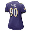 David Ojabo 90 Baltimore Ravens Women's Game Player Jersey - Purple