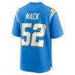 Khalil Mack 52 Los Angeles Chargers Game Jersey - Powder Blue