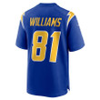 Mike Williams 81 Los Angeles Chargers Game Jersey - Royal