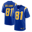 Mike Williams 81 Los Angeles Chargers Game Jersey - Royal