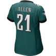 Eric Allen 21 Philadelphia Eagles Women's Game Retired Player Jersey - Midnight Green