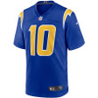 Justin Herbert 10 Los Angeles Chargers 2nd Alternate Game Jersey - Royal