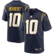 Justin Herbert 10 Los Angeles Chargers Game Jersey - Navy