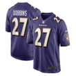J.K. Dobbins 27 Baltimore Ravens Game Team Jersey - Purple