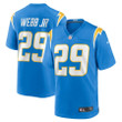 Mark Webb Jr. 29 Los Angeles Chargers Game Jersey - Powder Blue