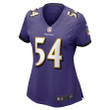 Tyus Bowser 54 Baltimore Ravens Women's Game Jersey - Purple