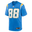 Tre McKitty 88 Los Angeles Chargers Game Jersey - Powder Blue