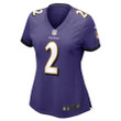 Tyler Huntley 2 Baltimore Ravens Women's Game Jersey - Purple
