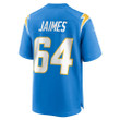 Brenden Jaimes 64 Los Angeles Chargers Game Jersey - Powder Blue