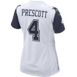 Dak Prescott 4 Dallas Cowboys Women's Alternate Game Jersey - White