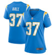 Kemon Hall 37 Los Angeles Chargers Women's Game Jersey - Powder Blue