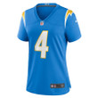 Chase Daniel 4 Los Angeles Chargers Women's Game Jersey - Powder Blue