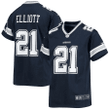 Ezekiel Elliott 21 Dallas Cowboys Youth Player Game Jersey - Navy