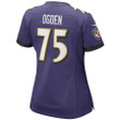 Jonathan Ogden 75 Baltimore Ravens Women's Game Retired Player Jersey - Purple