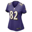 Slade Bolden 82 Baltimore Ravens Women's Player Game Jersey - Purple