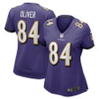 Josh Oliver 84 Baltimore Ravens Women's Game Jersey - Purple