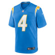 Chase Daniel 4 Los Angeles Chargers Game Jersey - Powder Blue