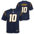 Justin Herbert 10 Los Angeles Chargers Youth Team Game Alternate Jersey - Navy