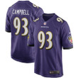 Calais Campbell 93 Baltimore Ravens Game Player Jersey - Purple