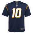 Justin Herbert 10 Los Angeles Chargers Youth Team Game Alternate Jersey - Navy