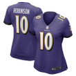 Demarcus Robinson 10 Baltimore Ravens Women's Game Player Jersey - Purple