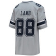 CeeDee Lamb 88 Dallas Cowboys Youth Inverted Team Game Jersey - Silver