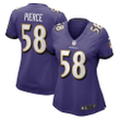 Michael Pierce 58 Baltimore Ravens Women's Player Game Jersey - Purple