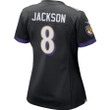 Lamar Jackson 8 Baltimore Ravens Women's Game Jersey - Black